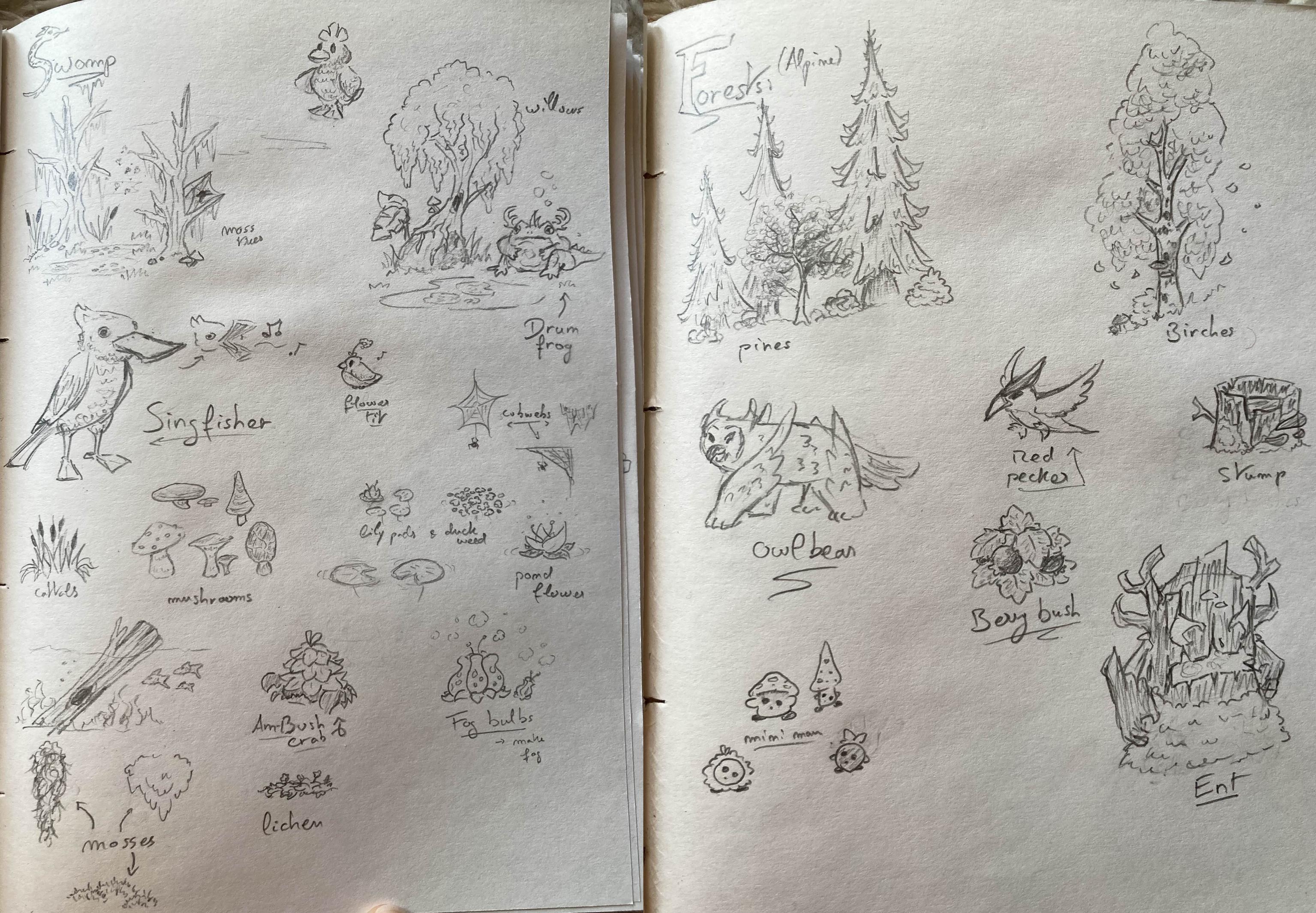 Some cool drafts of nature stuff here